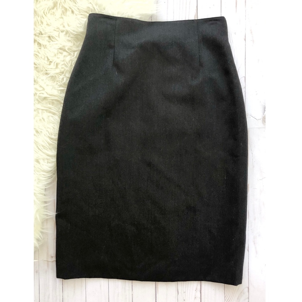 Max Mara black virgin wool pencil skirt